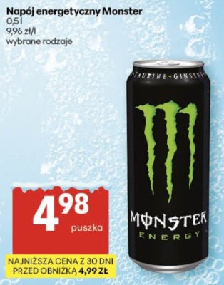 Napój energetyczny Monster 0,5l promocja w Delikatesy Centrum