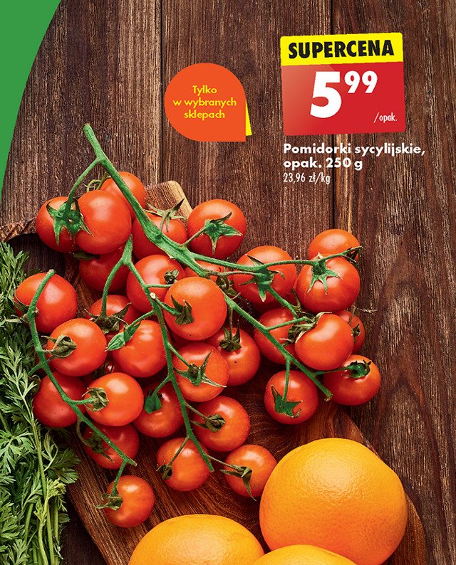 Pomidory sycylijskie promocja w Biedronka