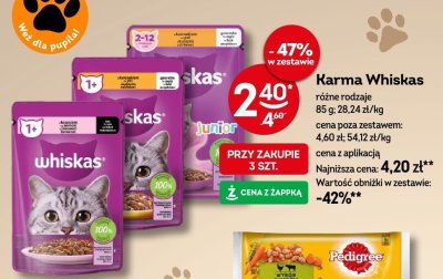 Karma Whiskas różne rodzaje promocja w Żabka