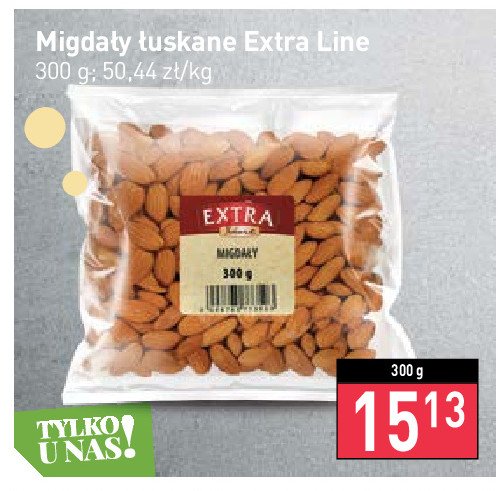 Migdały łuskane EXTRA LINE MAXIMA promocja w Intermarche