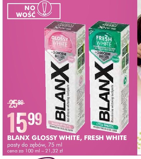 Pasta do zębow Blanx glossy white promocja
