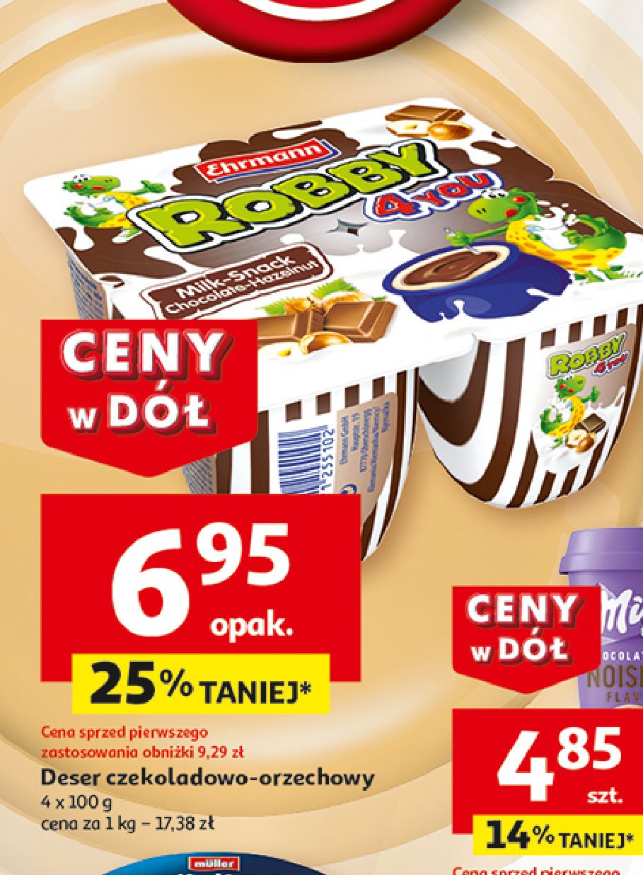 Deser o smaku czekoladowo-orzechowym Ehrmann robby promocja