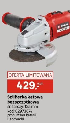 Szlifierka kątowa bezszczotkowa Einhell promocja w Leroy Merlin