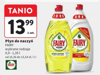 Płyn do naczyń FAIRY wybrane rodzaje 0,9-1,35 l promocja w Intermarche