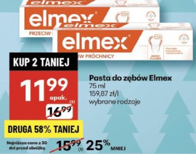 Pasta do zębów Elmex 75 ml promocja w Delikatesy Centrum