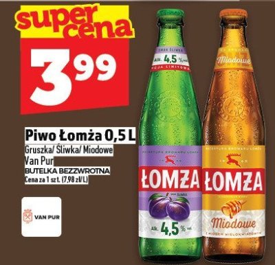 Piwo Łomża 0,5 L - różne rodzaje promocja w TOPAZ