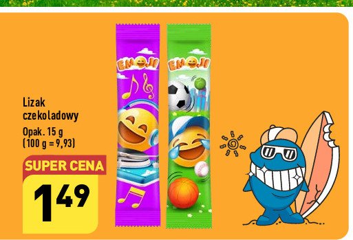 Lizak emoji czekoladowy promocja