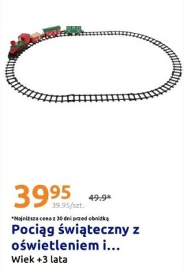 Pociąg świąteczny z oświetleniem i dźwiękiem promocja w Action