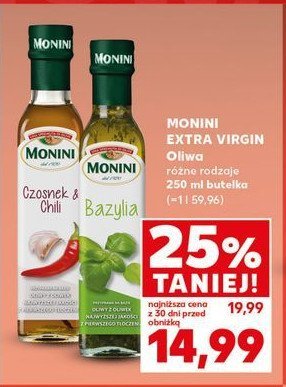 Oliwa z oliwek bazylia Monini promocja