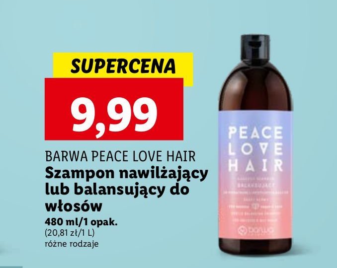 Szampon do włosów nawilżający Barwa peace love hair promocja