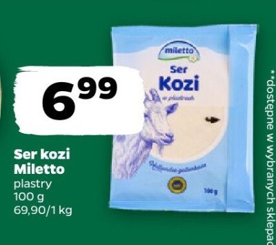 Ser kozi Miletto plastry promocja w Netto
