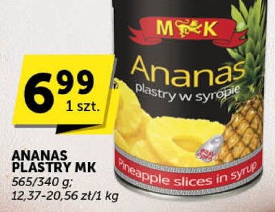 Ananas plastry w syropie MK promocja w ABC