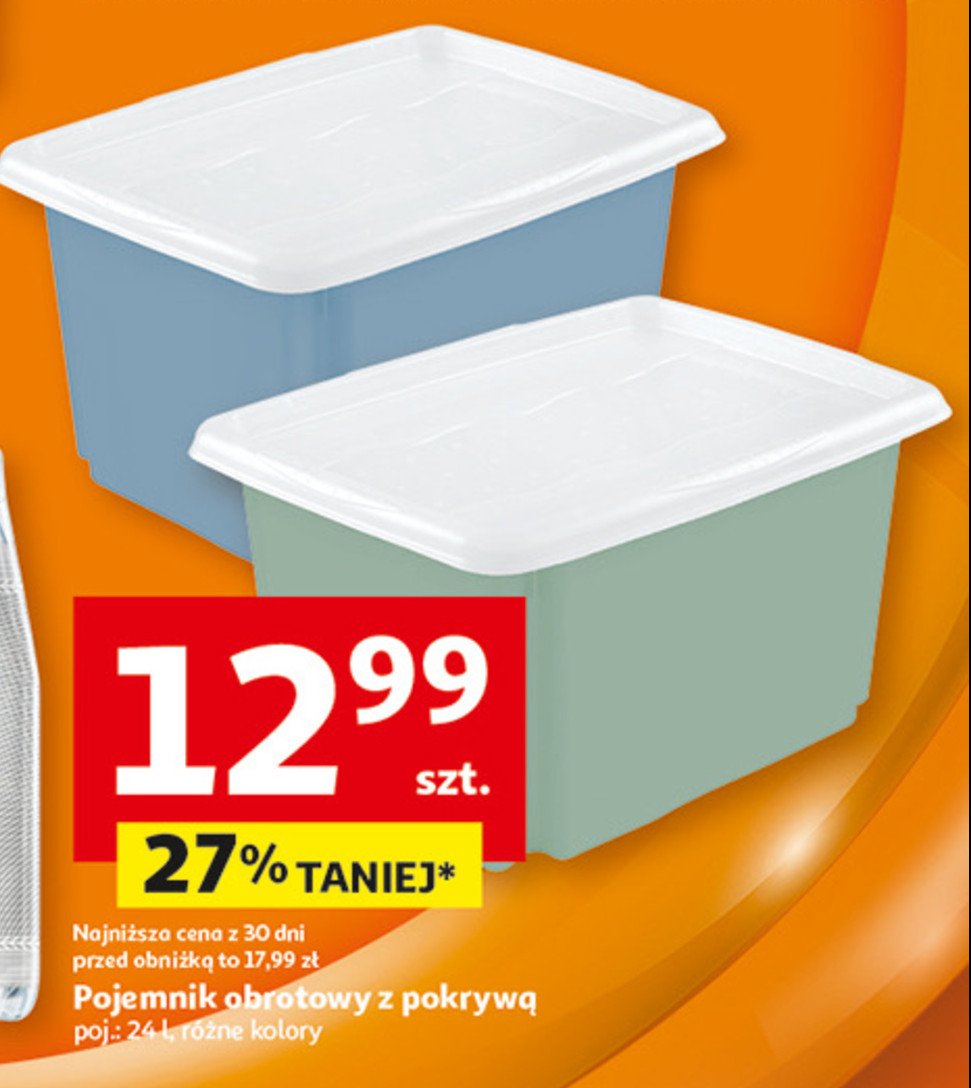 Pojemnik plastikowy z pokrywą 24 l promocja