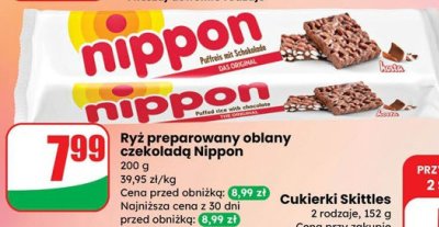 Ryż preparowany oblany czekoladą  promocja w Dino