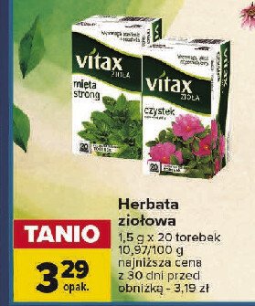 Herbatka czystek Vitax promocja