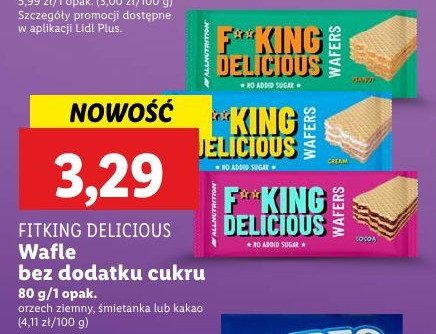 Wafle śmietankowe FITKING DELICIOUS promocja