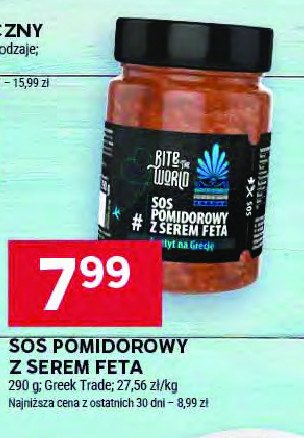 Sos pomidorowy z serem feta BITE THE WORLD promocja