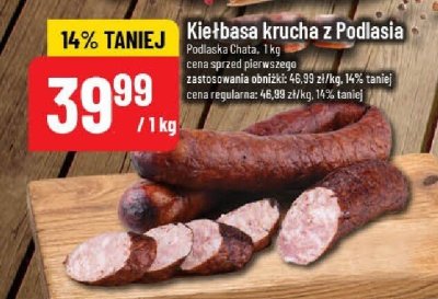 Kiełbasa krucha z Podlasia Podlaski Charłu promocja w POLOmarket