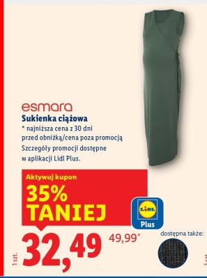 Sukienka ciążowa esmara promocja w Lidl