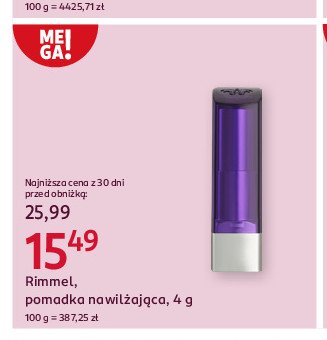 Szminka do ust Rimmel moisture renew promocja w Rossmann