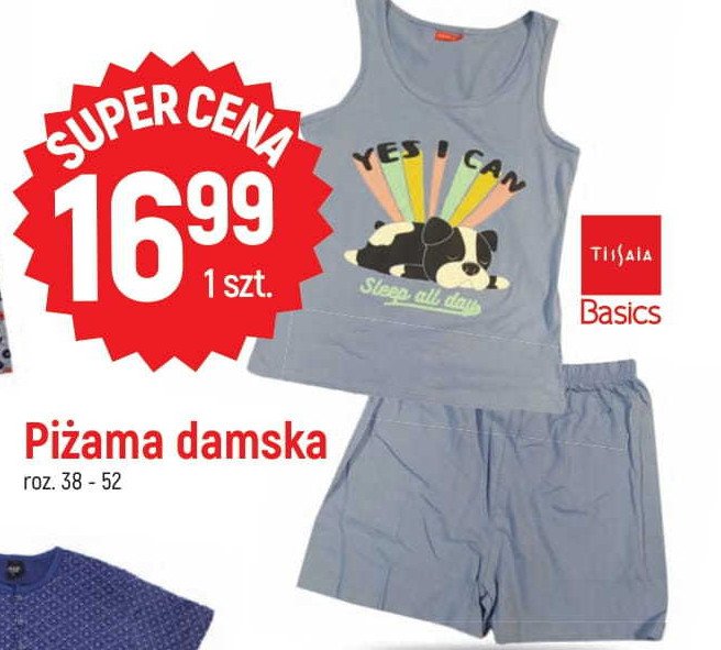 Piżama damska 38-52 Tissaia promocja