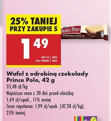 Wafelk z odrobiną czekolady Prince polo promocja