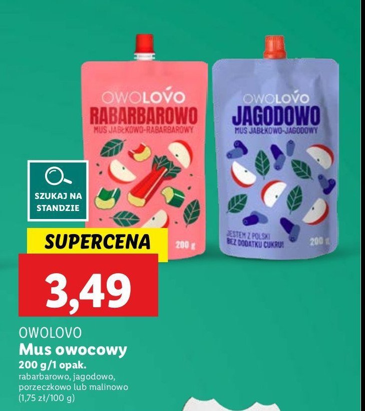 Mus jabłkowo-porzeczkowy Owolovo promocja