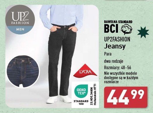 Jeansy męskie 48-56 Up2fashion promocja w Aldi