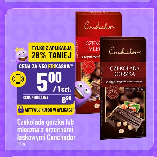 Czekolada mleczna Conchador promocja w POLOmarket