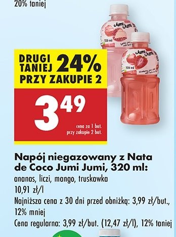Napój ananas Jumi jumi promocja w Biedronka