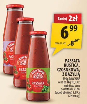 Passata rustica, czosnkowa, z bazylią Dawtona promocja w Arhelan