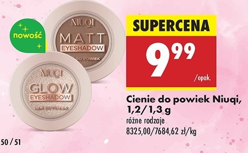 Cień do powiek matt Niuqi promocja w Biedronka