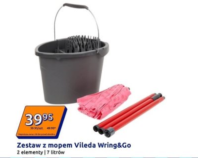 Zestaw z mopem Vileda Wring&Go promocja w Action