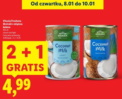 Ekstrakt z miąższu kokosa classic 425ml promocja w Lidl