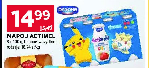 Jogurt kids truskawka i banan Danone actimel promocja