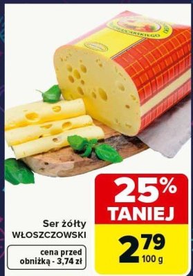 Ser żółty włoszczowski promocja w Carrefour Market