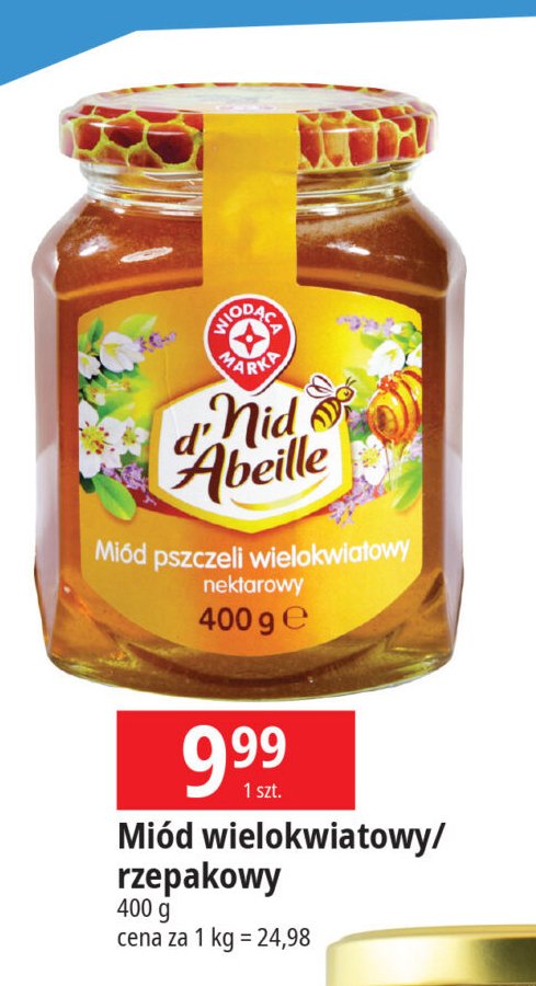 Miód rzepakowy Wiodąca marka nid d'abeille promocja