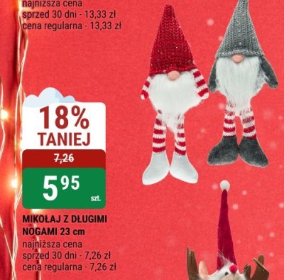 Mikołaj z długimi nogami 23 cm promocja w bi1