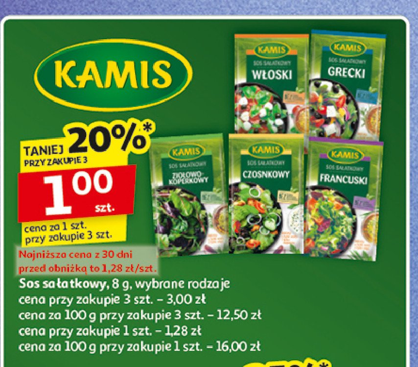 Sos sałatkowy grecki Kamis promocja w Auchan