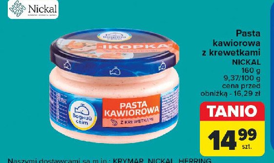 Pasta kawiorowa z krewetkami Vodnyj svit promocja w Carrefour