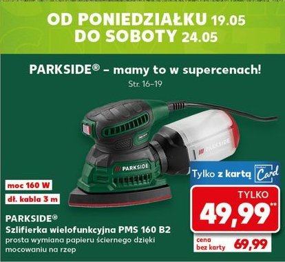Szlifierka ręczna 160w Parkside promocja w Kaufland