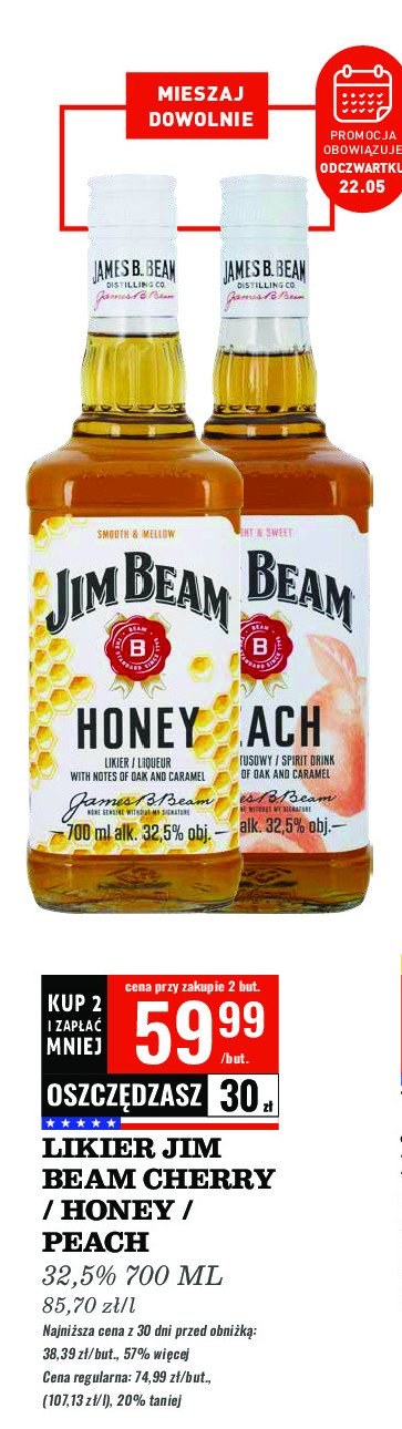 Bourbon Jim beam red stag black cherry promocja w Biedronka