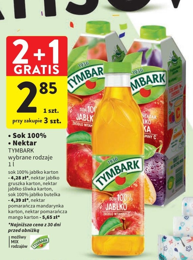 Nektar jabłko-śliwka Tymbark 1936 promocja