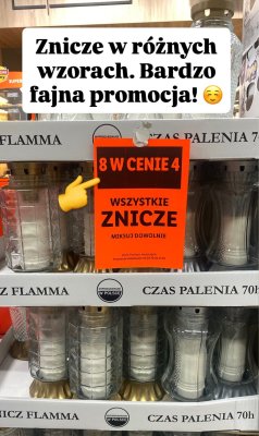 Znicze wszystkie rodzaje promocja w Lidl