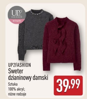 Sweter dzianinowy damski, różne rodzaje promocja w Aldi
