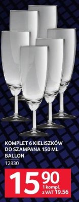 Komplet 6 kieliszków do szampana 150 ml Ballon promocja w Selgros