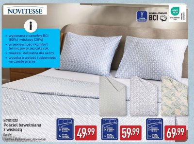 Komplet pościeli bawełnianej z wiskozą 140 x 200 + 70 x 80 cm Novitesse promocja