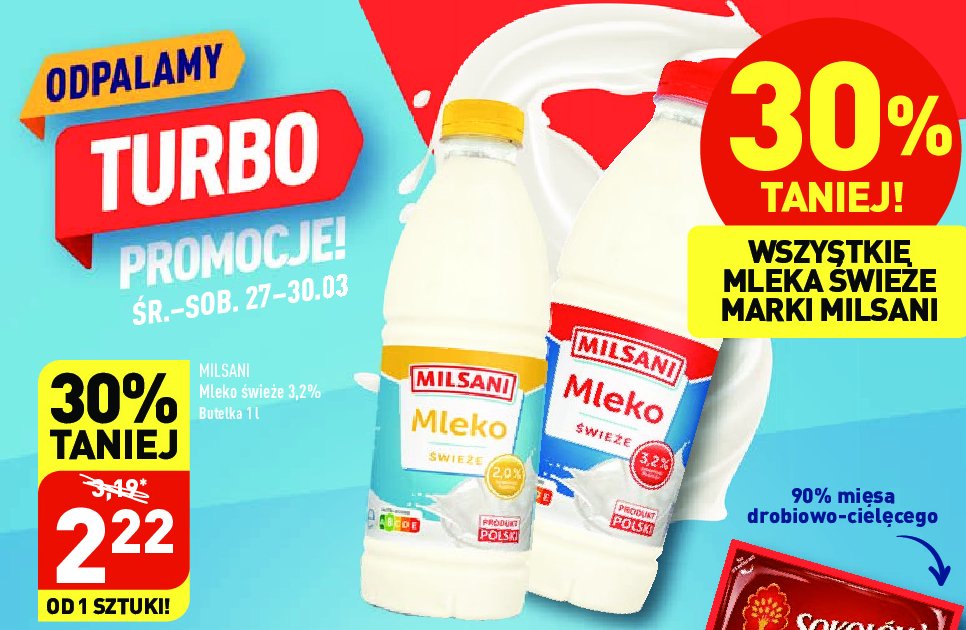 Mleko 2% Milsani promocja