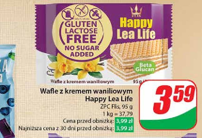 Wafle waniliowe Happy fit promocja