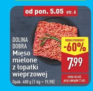 Mięso mielone z łopatki wieprzowej Dolina dobra promocja